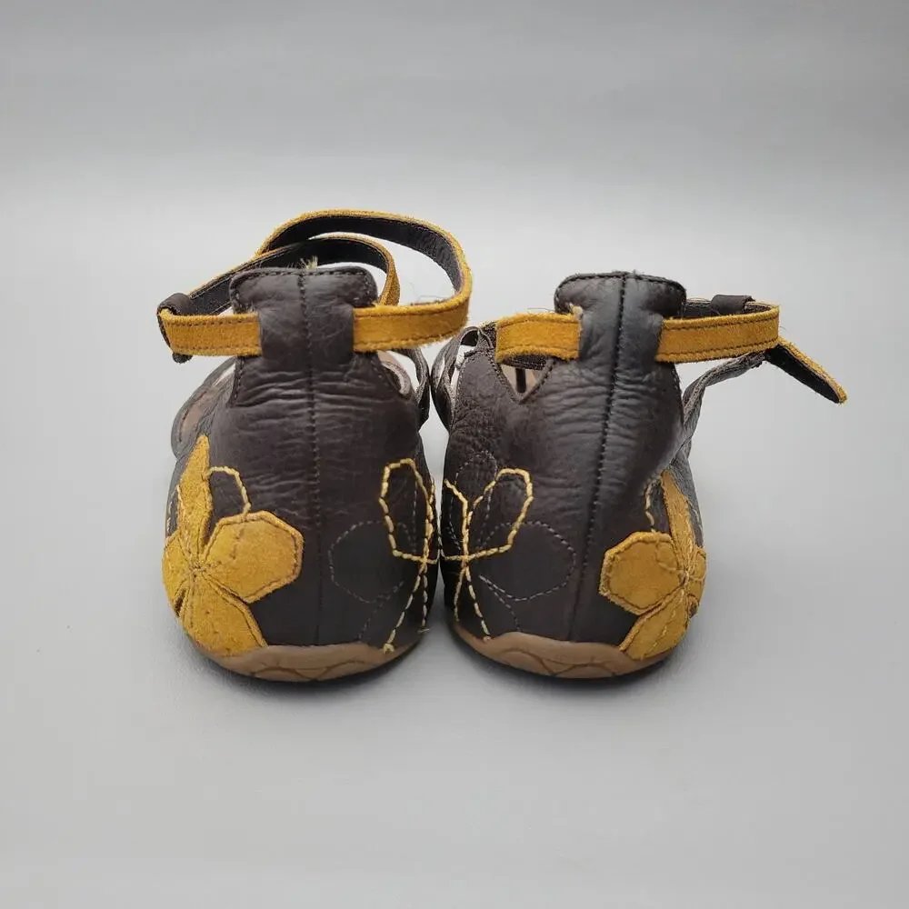 Merrell Lotta Gladiator Sandals Brown Leather Ankle Strap Comfort Shoes 8